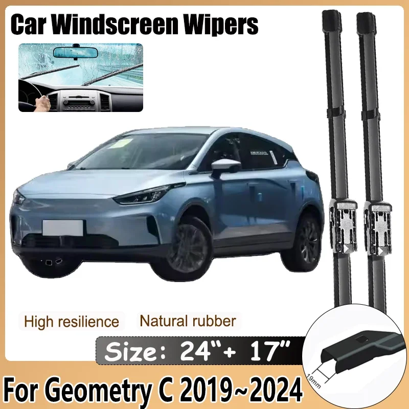 

Car Front Windshield Wipers For Geely Geometry C 2019 2020 2021 2022~2024 Cleaning Window Windscreen Rubber Brushes Accessories