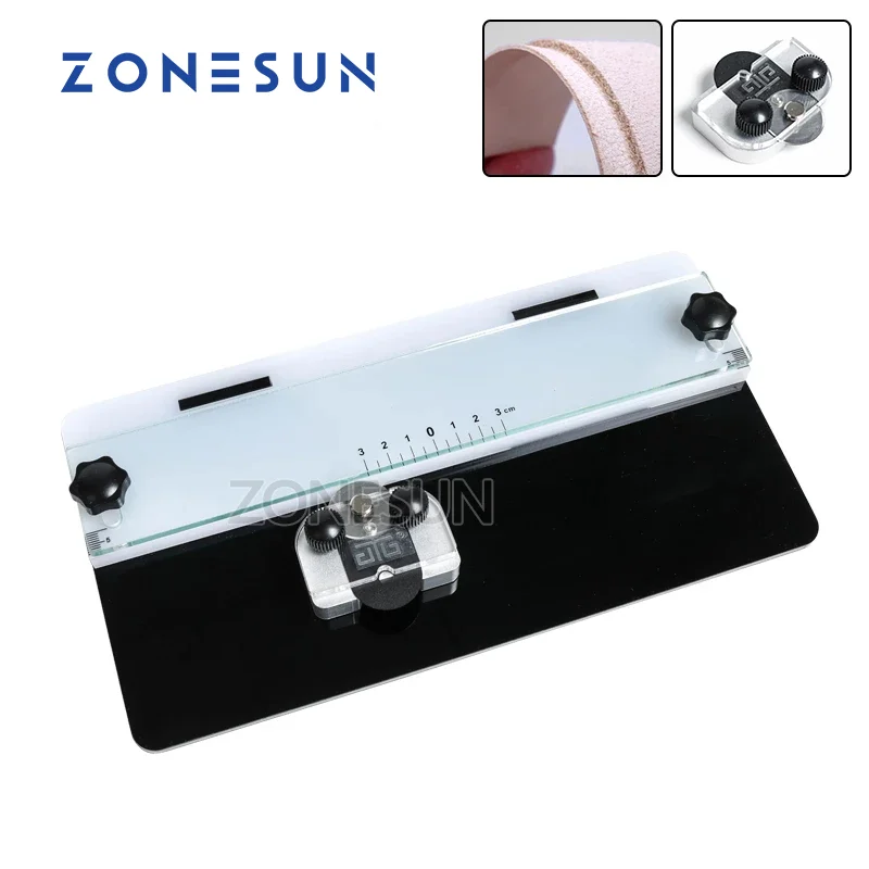 ZONESUN Leather Segment Cutting Device Leather Edge Cutter Section Cutting Tool Leather Handcraft DIY Wallet Handbag Name Card