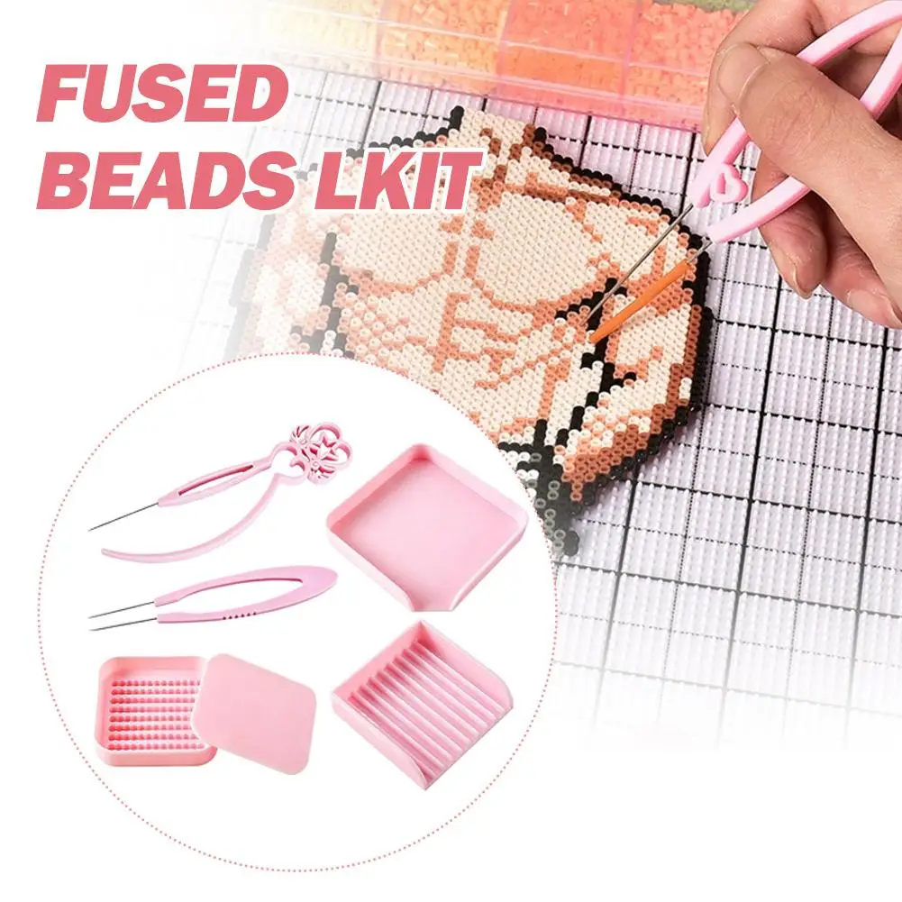 5Pcs Perler Bead Tool Kit Handmade DIY 2.6mm Tool Beads Clip Artifact Pen Needle Shovel Plate Tweezers 3D Puzzle