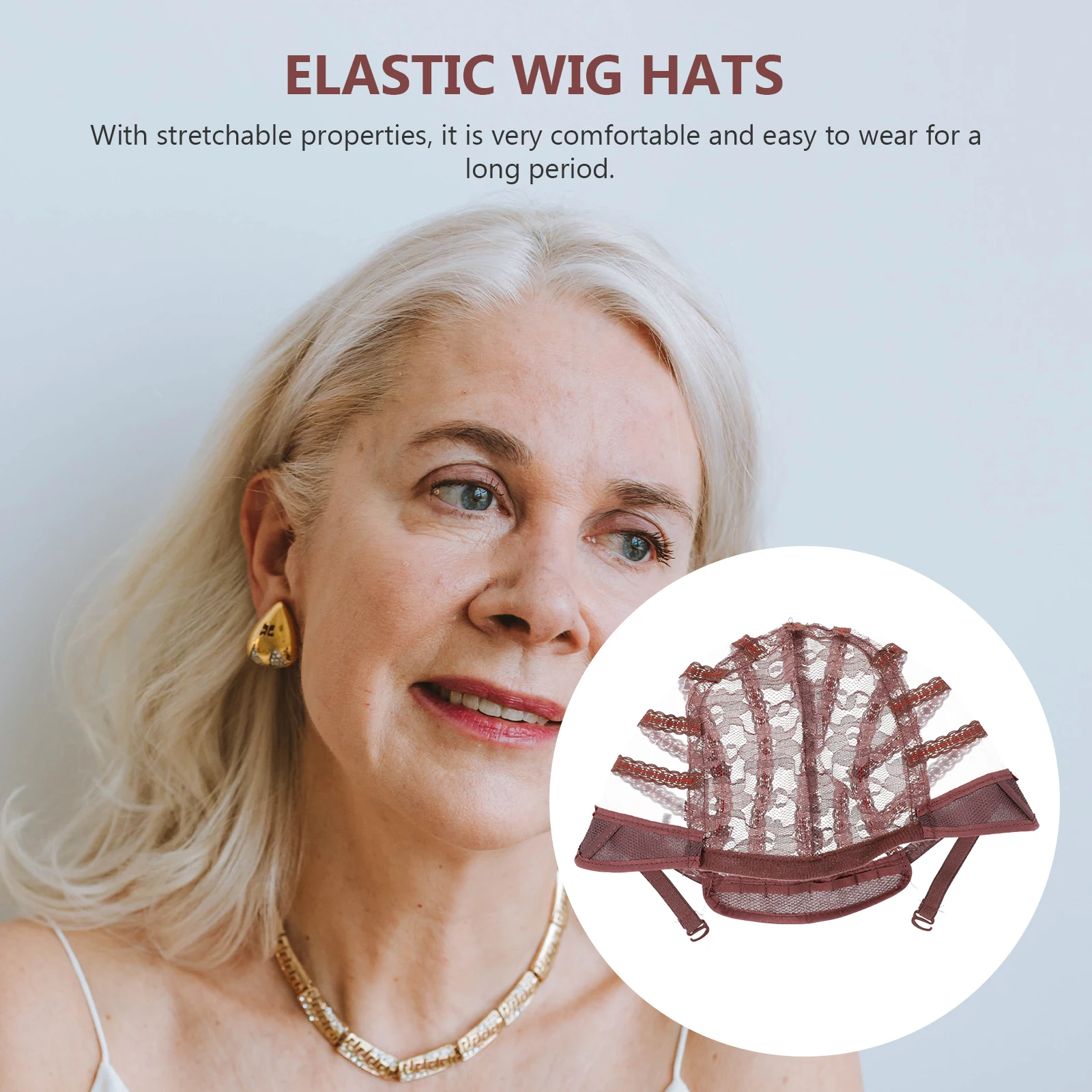

4Pcs Lace Cap Women Durable Adjustable Comfortable Breathable Hats Hairdressing Salon Use