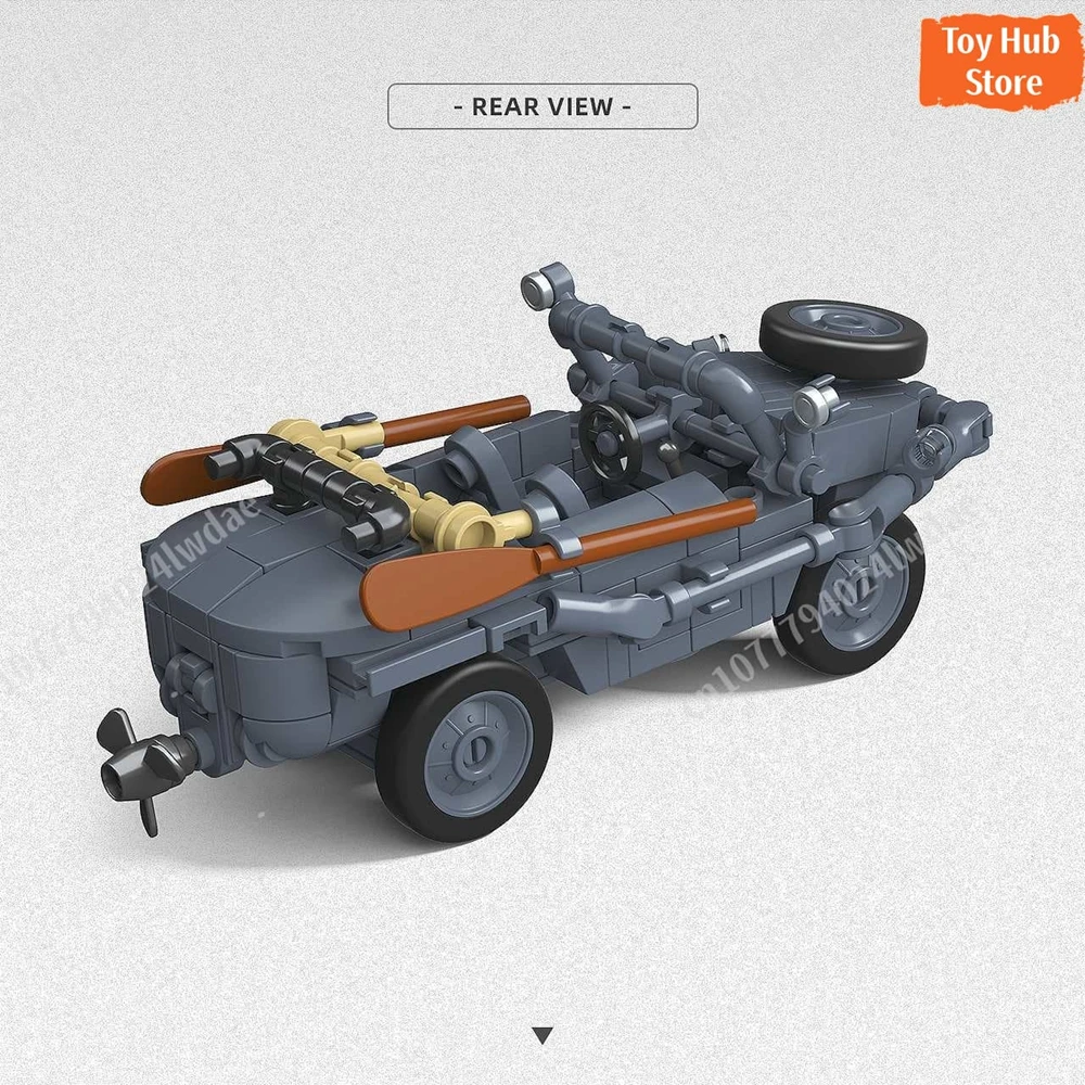 Ww2 166 مركبة برمائية [1:35] نموذج عسكري للجيش الألماني لعشاق البناء لعبة هدية الكريسماس لعبة تعليمية