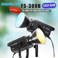 Nanlite FS-300C FS-300B Video Light 2700K to 7500K  LED Monolight for Photography Fill Light CRI 95 TLCI 94 with App-Controlled