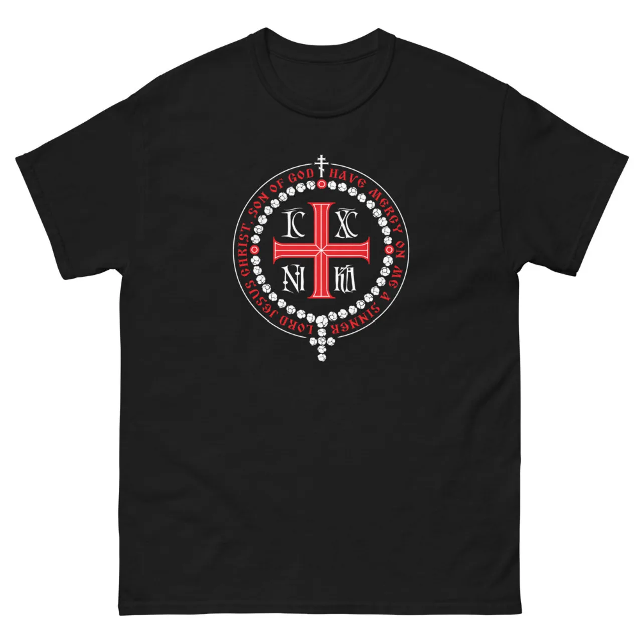 

Jesus Prayer | ICXC NIKA Orthodox Cross T-Shirt 100% Cotton O-Neck Short Sleeve Summer Casual Mens T-shirt Streetwear