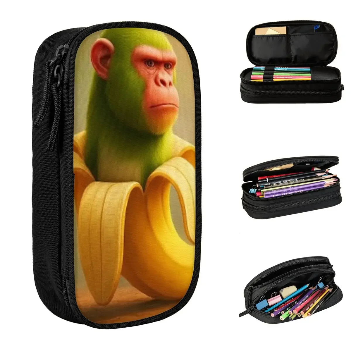 

Fashion Chimpanzini Bananini Italian Brainrot Meme Pencil Case Pencil Box Pen Student Big Capacity Bags School Supplies Gifts