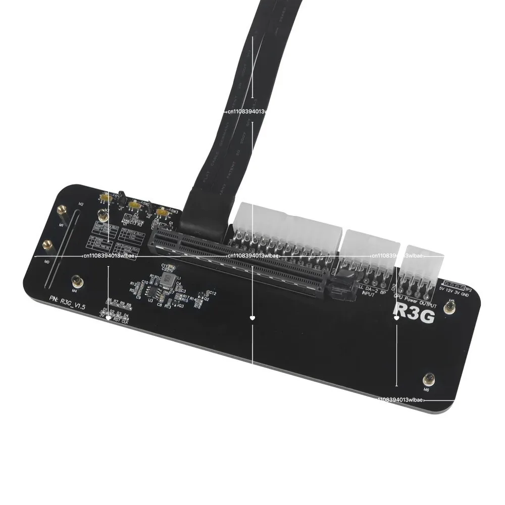 R3G External GPU Dock for Laptop, M.2 NVMe PCIe 3.0x4 To Full-Speed R43SG