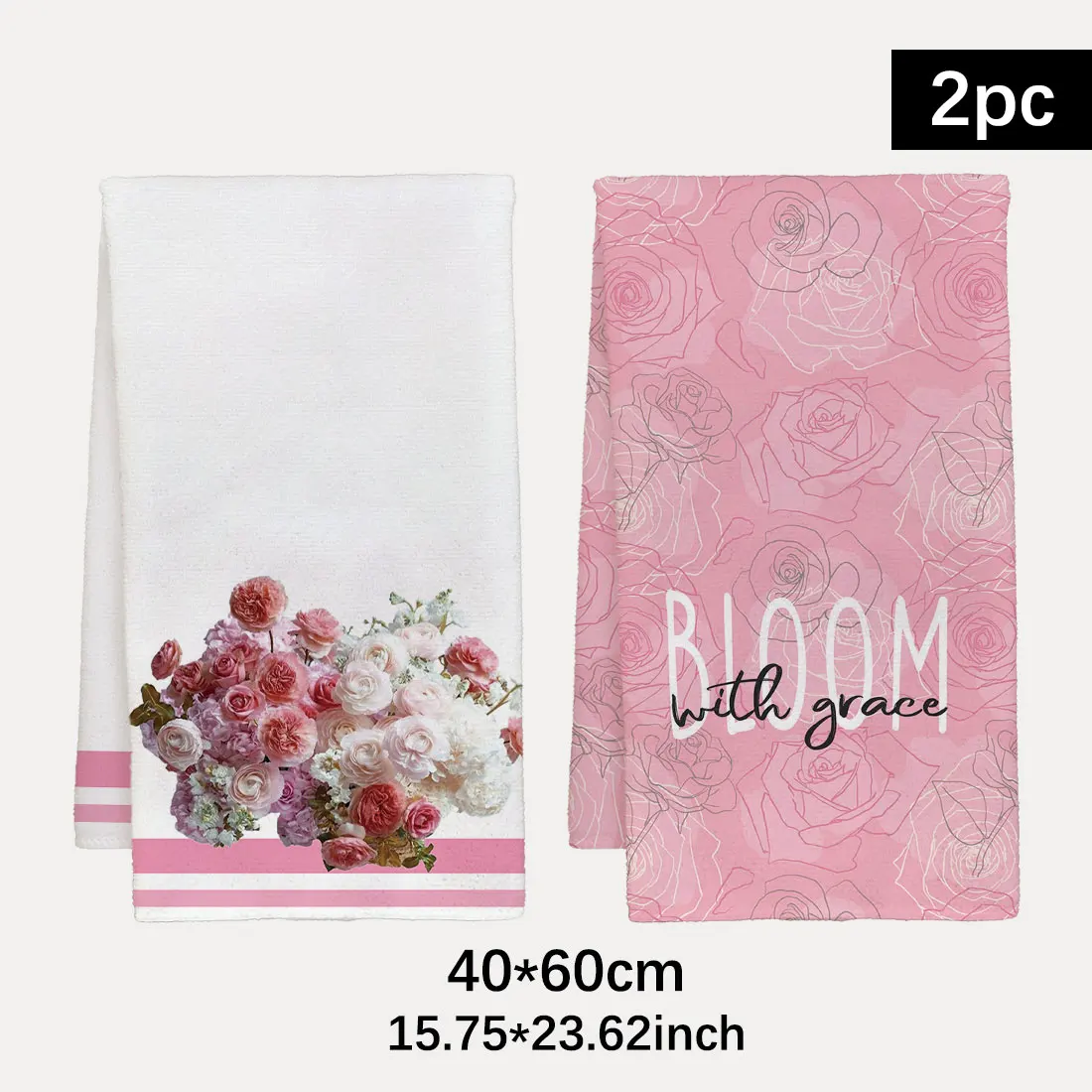 kitchen towels with spring flower print,40*60cm ultra-fine fiber kitchen towels,absorbent kitchen towels,kitchen home decoration