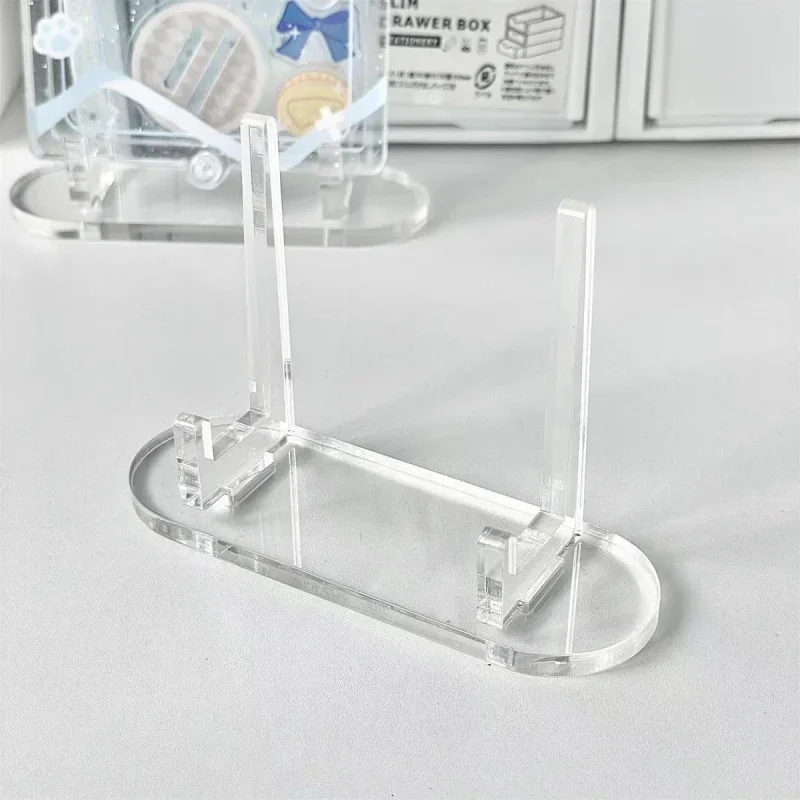 10pcs Acrylic Transparent Multi-purpose Display Stand Business Card Holder Badge Display Stand Commemorative Coin Holder