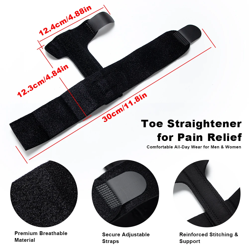 1PCS Hammer Toe Corrector & Straightener for Women & Men, Adjustable Toe Splint with Aluminum Support Foot Brace, Fixes Curled