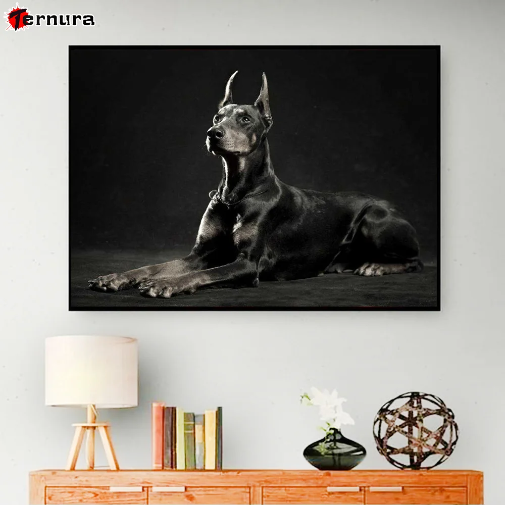 doberman pinscher Diamond Painting Cross Stitch DIY Full Square Drill Diamond Embroidery Mosaic animal dog Decoration Gift