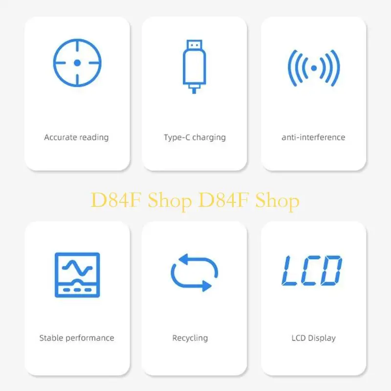 

D84F Professional Breathalyzer Tester for Drivers LCD Display Rechargeable