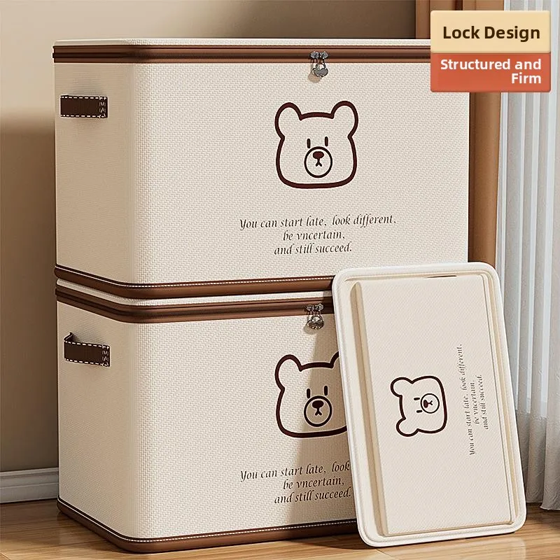 

Password Protected Loable Storage Box Clothes Organizer Dividers Cover for Clothes And Blankets Non-Woven Fabric Travel Sto...