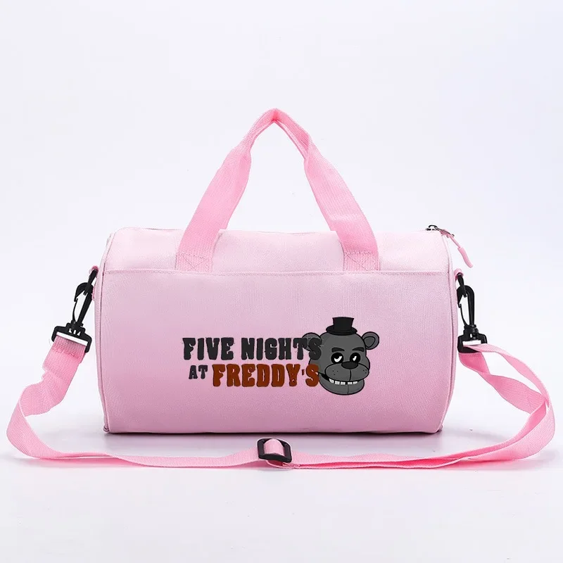FNAF حقائب السفر أنيمي خمس ليالٍ في فريدي مصمم حقيبة يد الرياضة تخزين مدرب الأمتعة للفتيات الفتيان حقيبة القماش الخشن مقاوم للماء #3