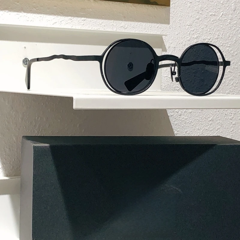 

Солнцезащитные очки KUB Maske H11, немецкий бренд, люксовая модель 2026 года, круглые, из сплава, для активного отдыха, женские и мужские, для путешествий