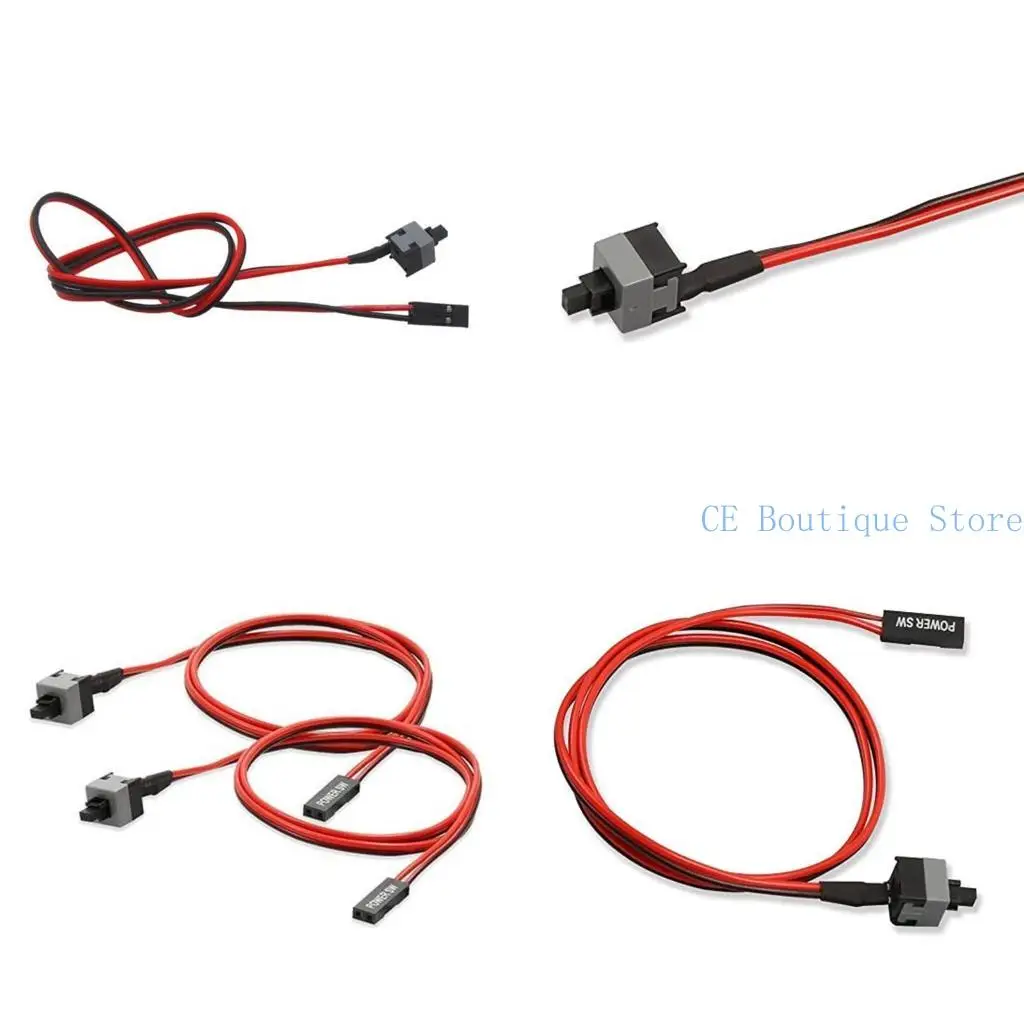 652f 2 pin sakelar komputer Sakelar kabel chassis saluran boot reset saluran daya 2pk