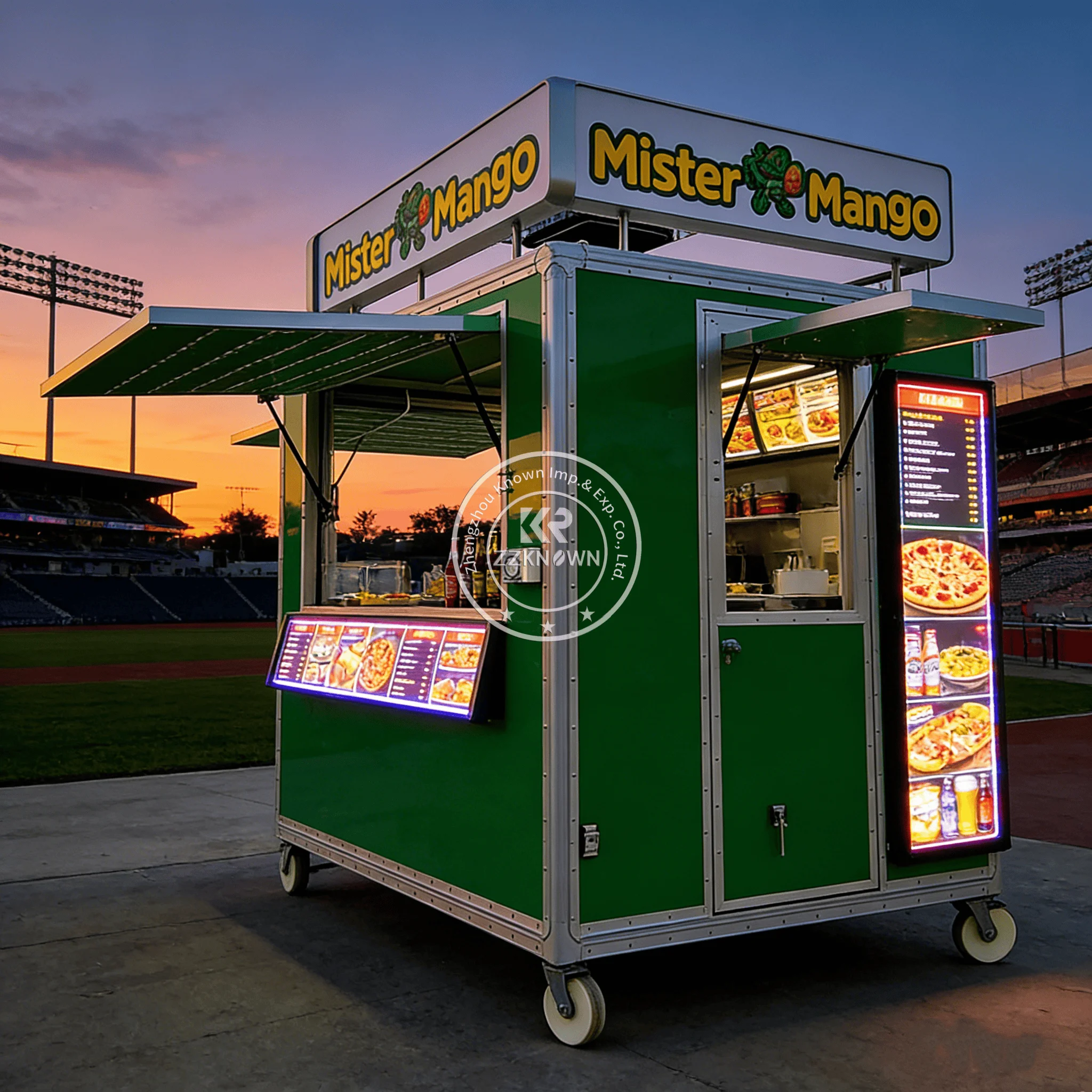 

Мобильный фургон-прицеп для уличной торговли (пицца, хот-доги, тако, барбекю) с полным кухонным оборудованием для США