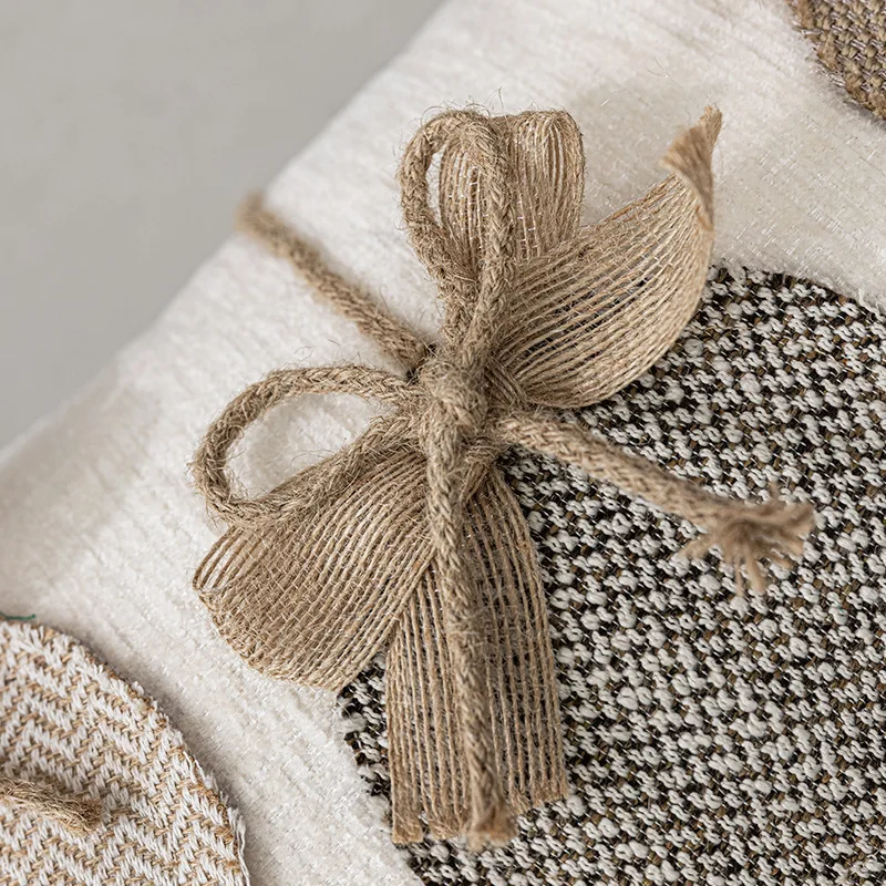 30x50/45X45CM Christmas Tassels Throw Pillow Cover Plaid Waist Cushion Cover Northern Europe Decor Home Decorative Pillowcase