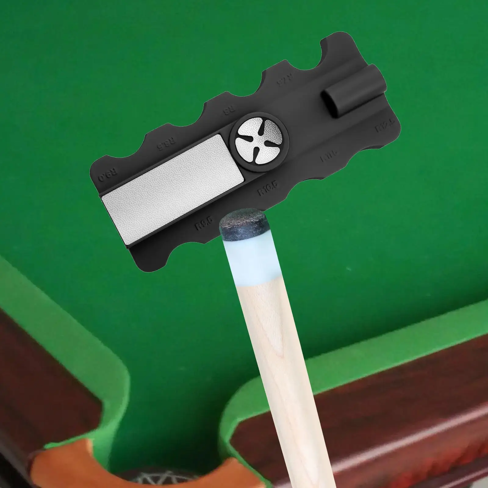 Lightweight Snooker Pool Cue Tip Presser Shaper Repairer with Calibration Gauge for Billiard Accessories