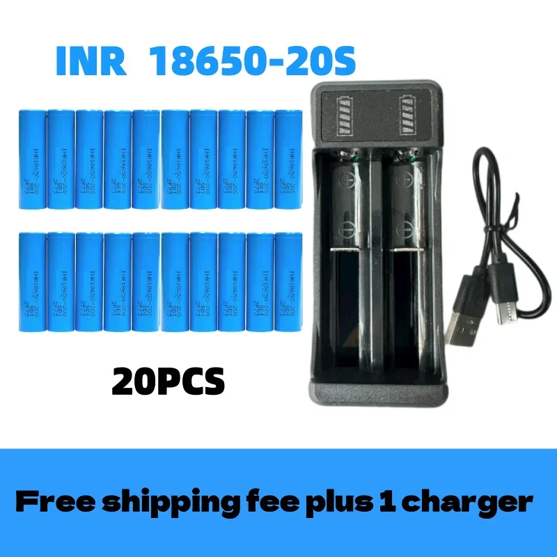 Batería recargable de iones de litio para destornillador, cargador de 3,7 V y 3000mAh, 20S, envío gratis, 18650