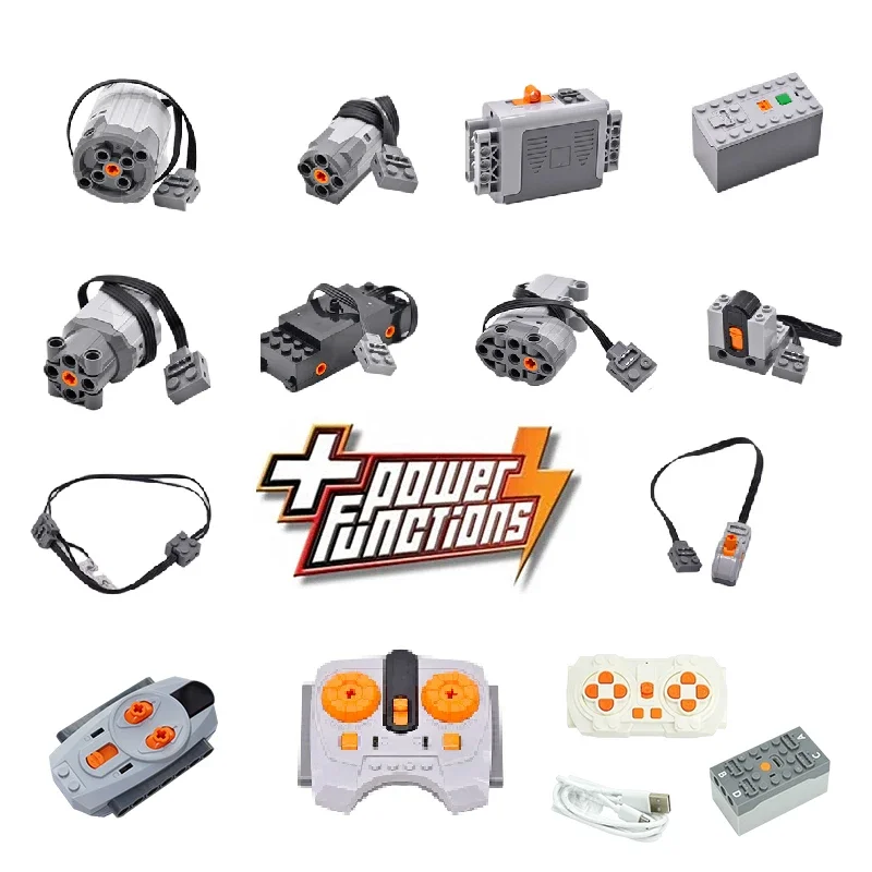 Accesorios de bloques de construcción compatibles con el grupo de tecnología de energía del motor Bloque de construcción Caja de batería de litio Receptor Piezas PF