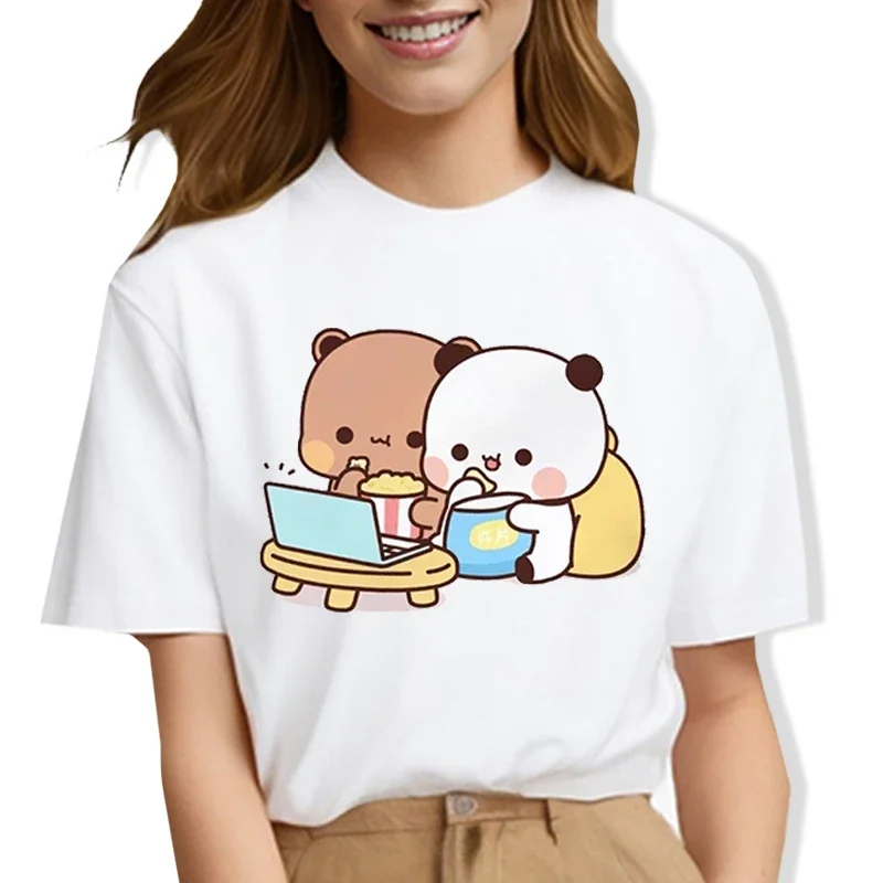 

Bubu Dudu T Shirt Wo Kawaii Cartoon Y2k Funny girl T-shirt Hip Hop Streetwear Harajuku cute lovely Anime Tshirt Female Cloth