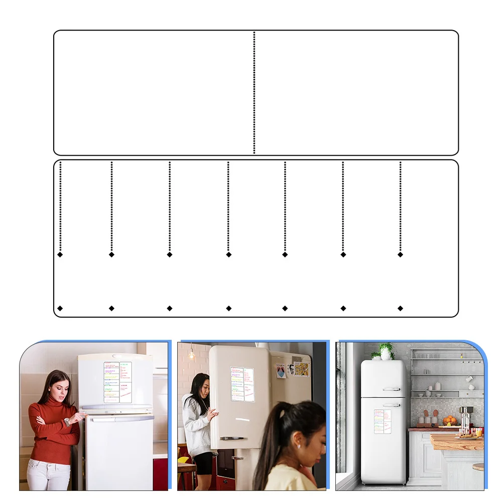 

Магнитная доска, еженедельный календарь для холодильника, планировщик еды, доска для расписания, стираемый магнитный календарь на холодильник