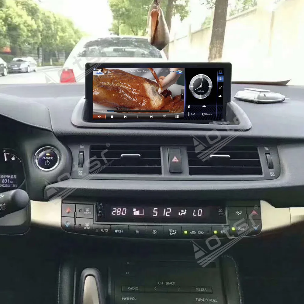 For Lexus CT Qualcomm Android 13 Touch Screen GPS Navigation Carplay Stereo Receiver Multimedia Car Radio Offline Maps Head Unit