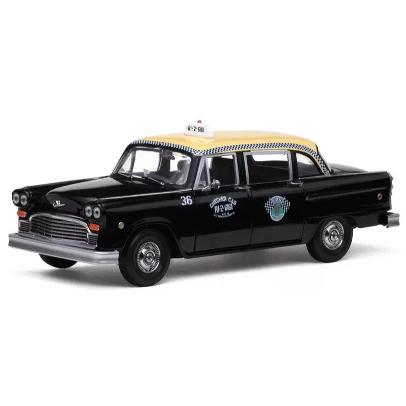 1:18 Scale 1981 A11 New York Taxi Retro Car Model Metal Diecast Alloy Toy Vehicle Decoration Gifts Collection Display Fans