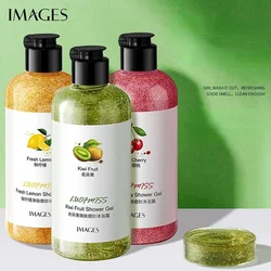 Gel de banho com fragrância de perfume, Kiwi Scrub, Limpeza Profunda, Lavagem Corporal Rejuvenescedora, Esfoliantes Corporais Branqueadores, Esfoliantes da Pele, 300ml