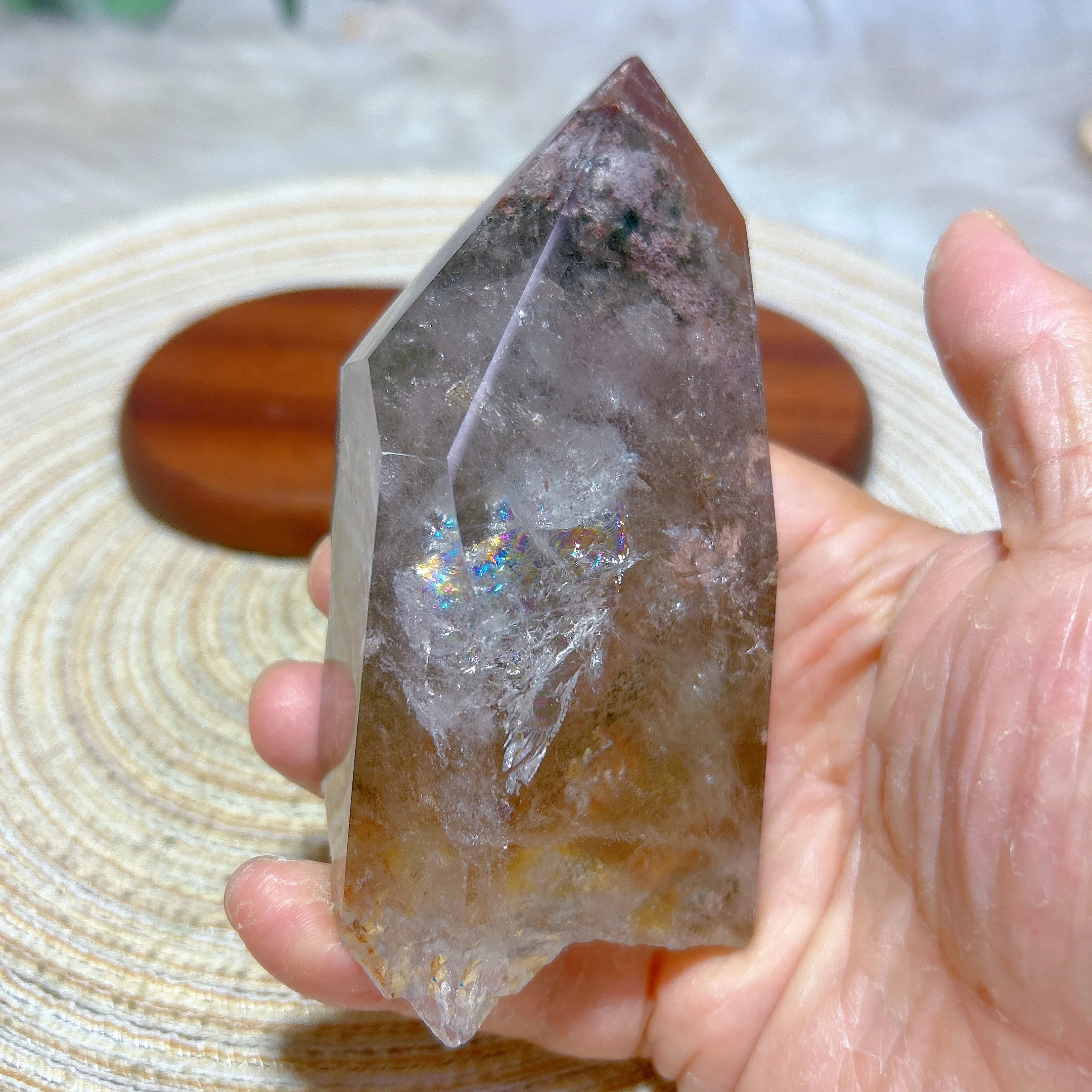 Natural Crystal Garden Quartz Raw Point Rainbow Stone Tower Healing Spiritual Gemstone Mediation Mineral Reiki Gift