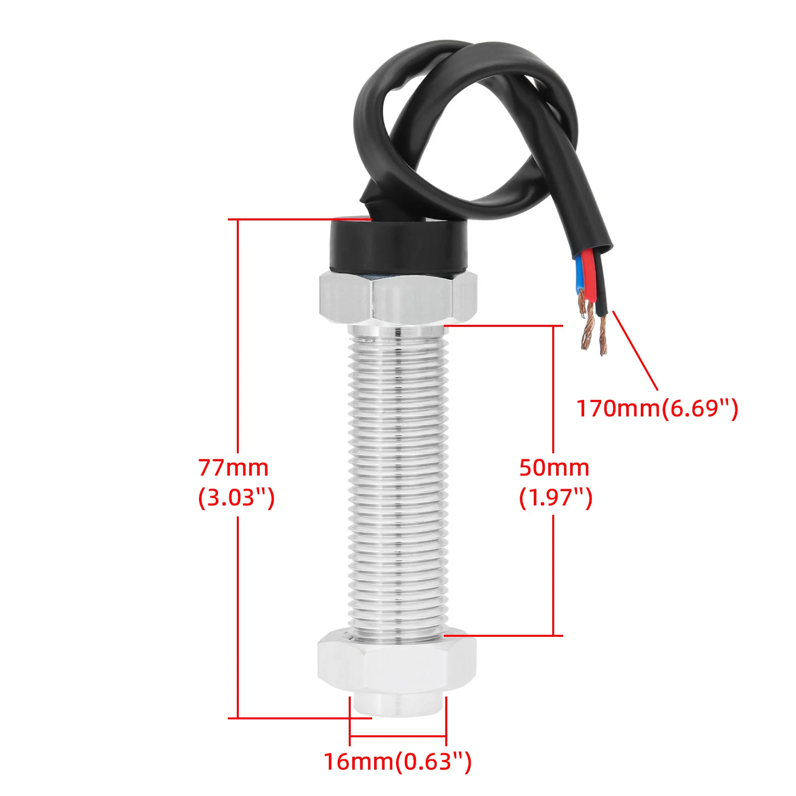 1PCS Holzer Sensor M16X1.5 Hall Sensor for Tachometer Analog Pulse Speedometer Engine Rotation Speed Sensor Customized