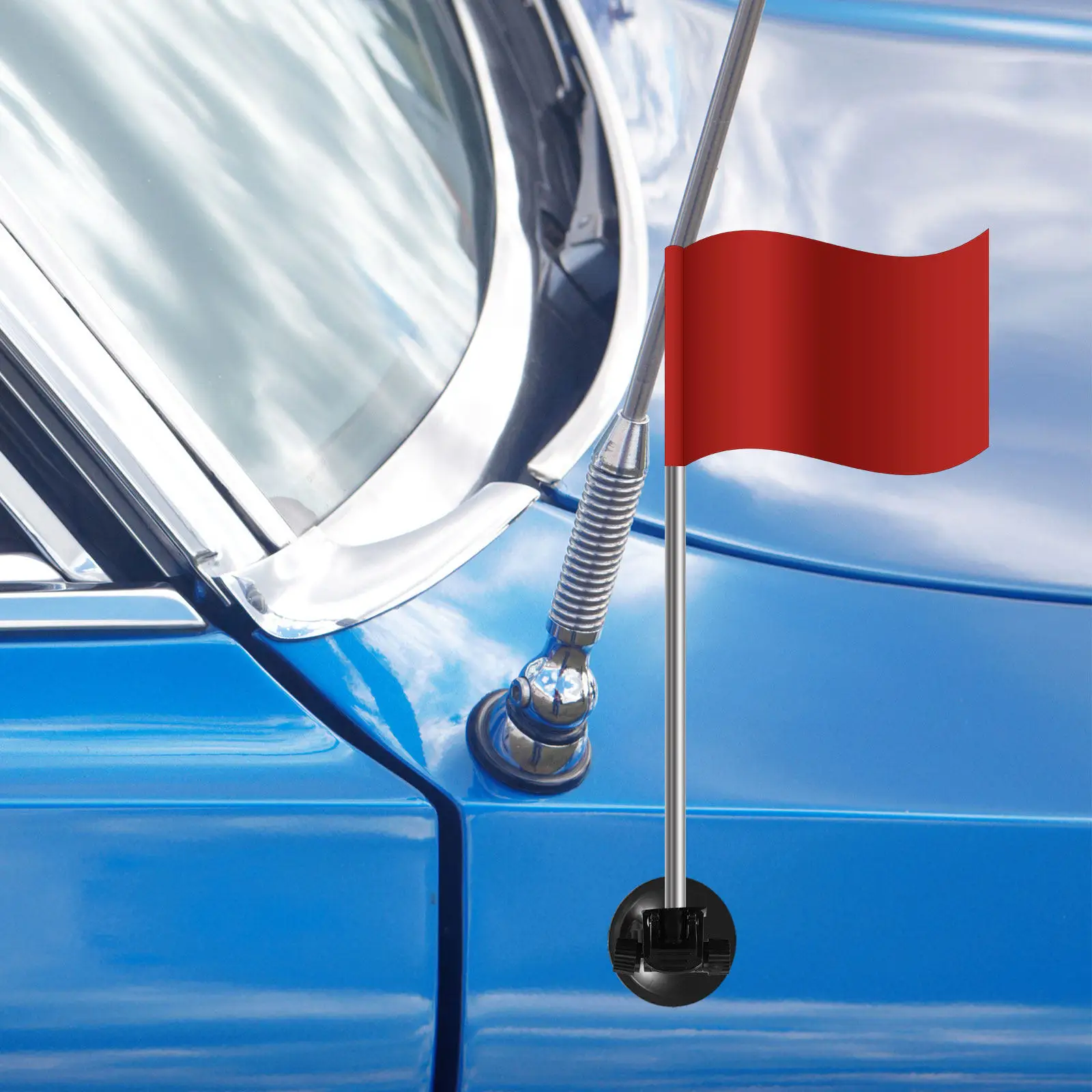 Heavy Duty Suction Cup Flagpole Holder Car Mounted Flag Mount Base for National Day Celebration Shop Window Outdoor Flag Display view 3