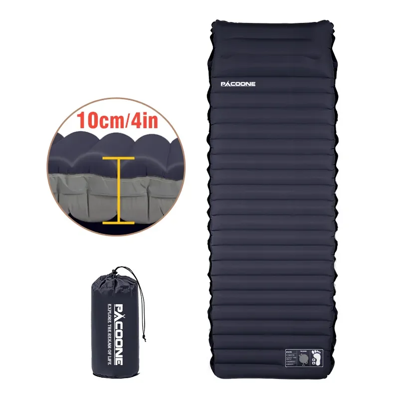 En plein air Épaissir Camping Matelas Ultraléger Auto-gonflant Air Matelas Pompe De Gonflage Intégré Pour Voyage Randonnée Pêche