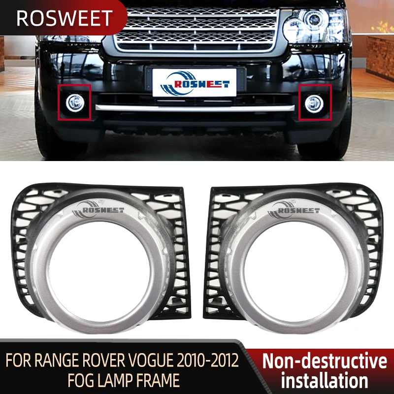 

Car Front Fog Light Cover Frame Trim ABS For Land Rover Range Rover Vogue 2010-2012 Fog Lamp Frame