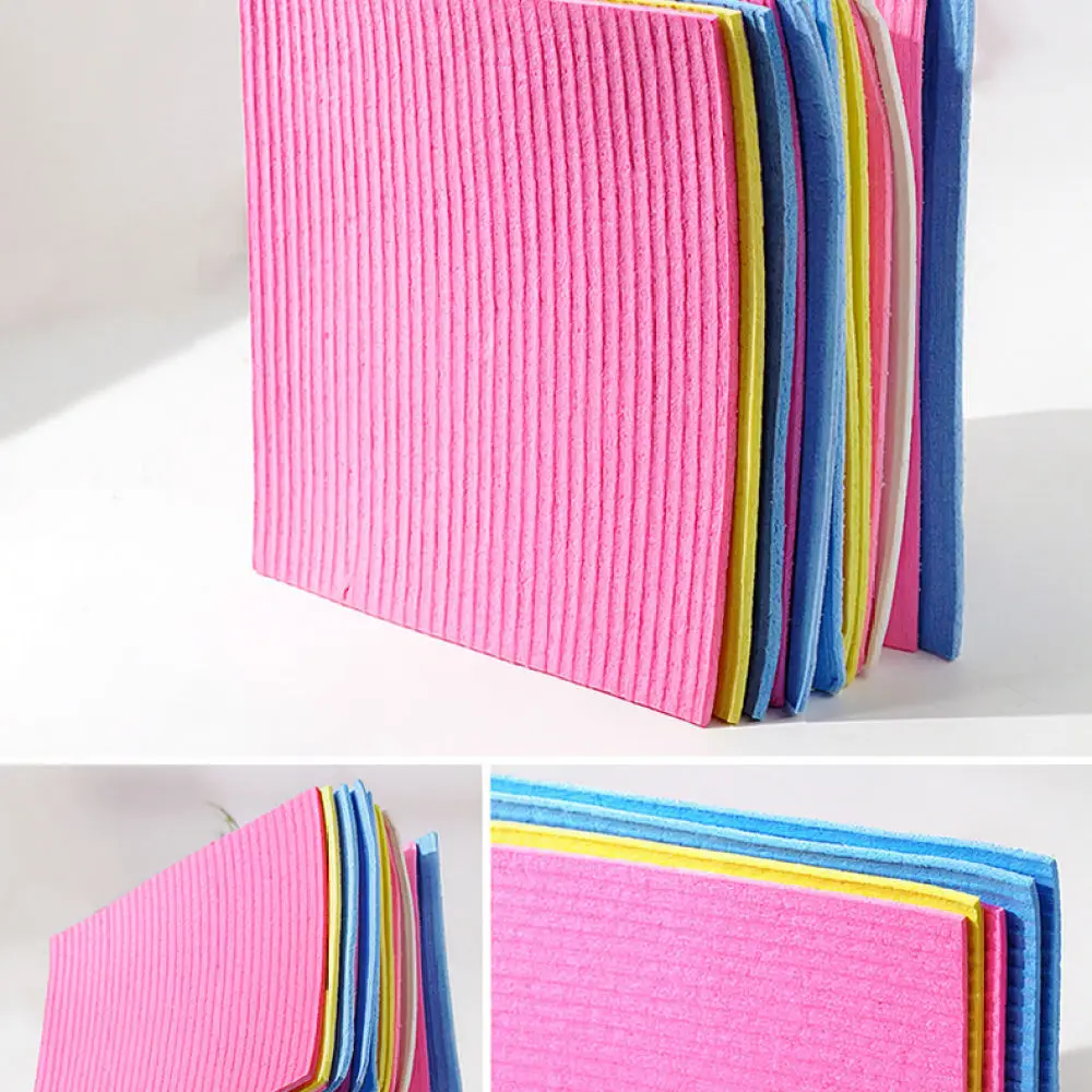 Kitchen Cleaning Cloths Wood Pulp Fiber Dishwashing Rag Highly Absorbent Soft Scrubber For Tableware Pots Pan Surface