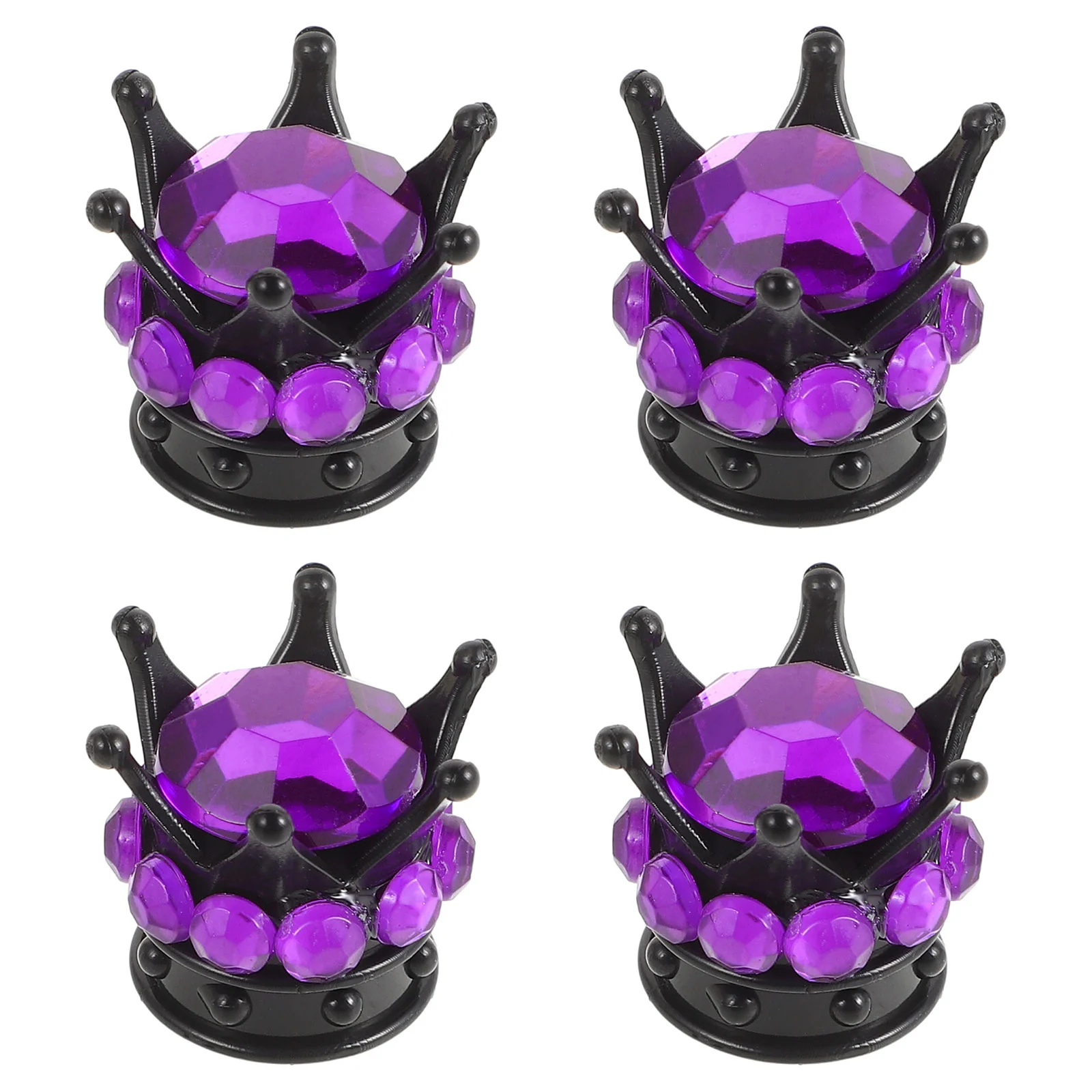 4 Pcs Accessories for Car Tire Cover Stem Valve Caps Funny Crown 200X200X180CM Air Truck Stems Purple