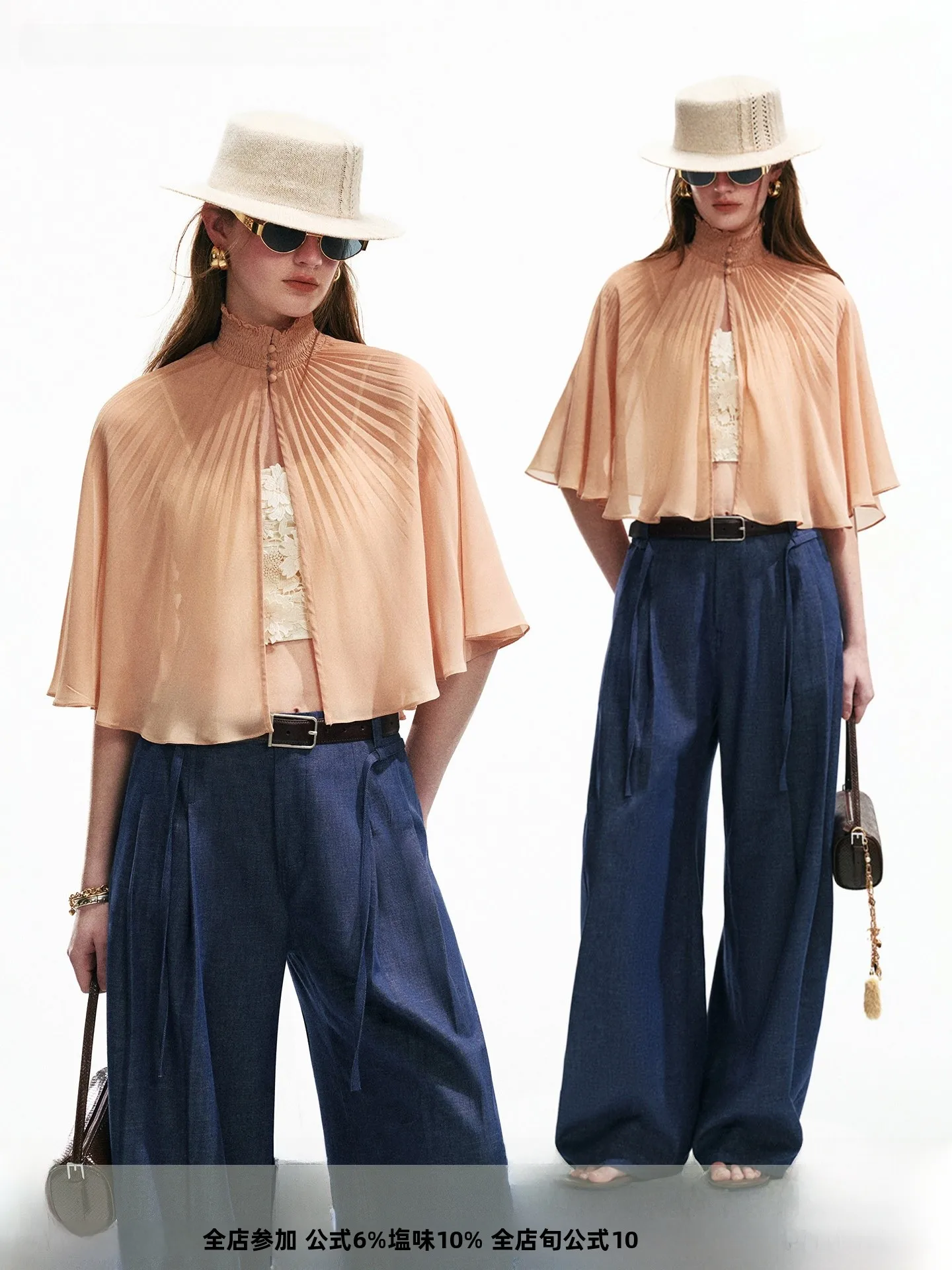 

While Away Bloomer Shawl Coat Irregular Shirt Jacket Loose Half High Collar Slimming Top Vintage Style Long Sleeve Women's Shirt