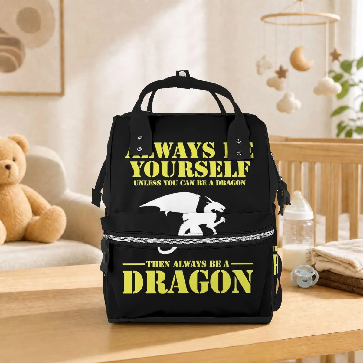 Always Be Yourself Dragon Student Backpack School Bag Hiking Travel Daypack for Men Women Bookbag Shoulder Bags