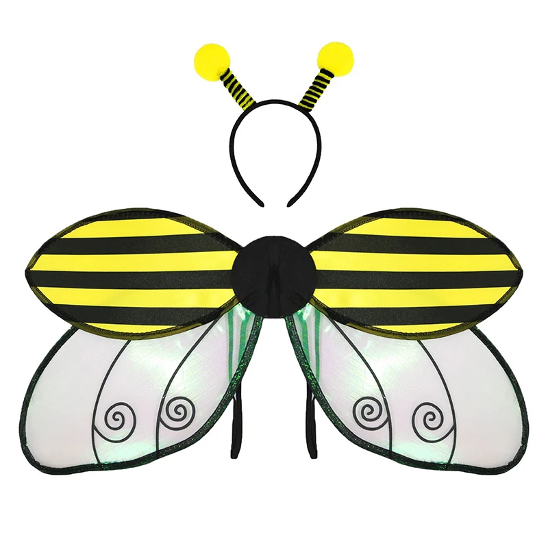 Femmes enfants ailes de fée Halloween fée Costume papillon coccinelle abeille fée Cosplay ailes d'ange scène performance Costume