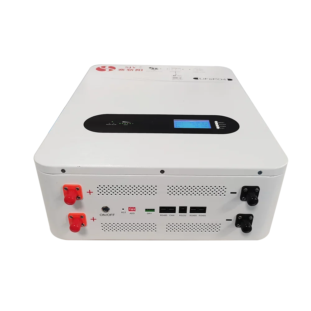 Lifepo4 wandmontage batterij 48V 100Ah 51,2V met LCD-scherm voor Growatt zonne-omvormer