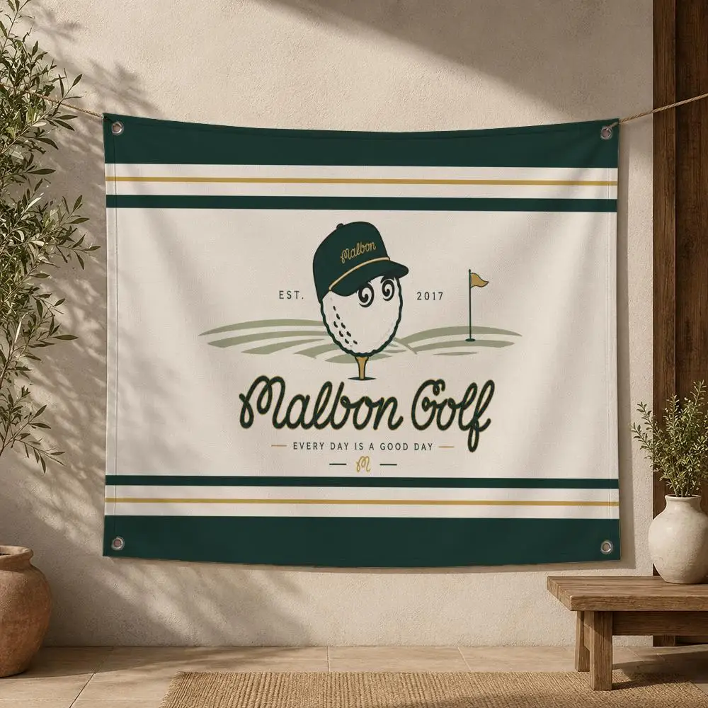 Marke Malbon Golf Flags Modische Flagge für Wohnzimmer, Zuhause, Wohnheim, Dekoration, Wand, Outdoor, Camping, Party, Banner, Geschenke – Detail 5