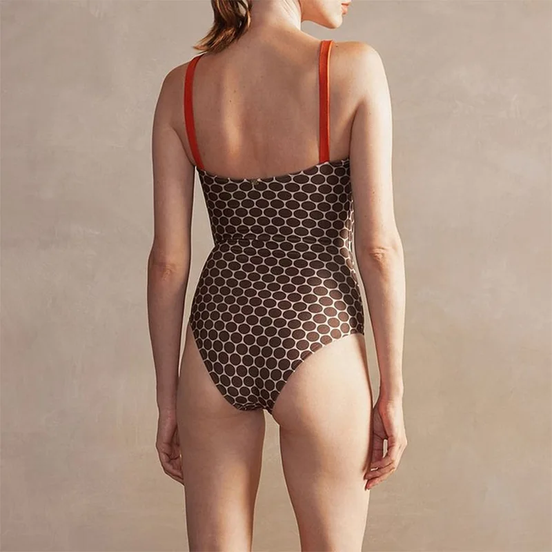 

Новинка 2023, двусторонний цельный купальник, женский пляжный комплект с юбкой, купальник из полиэстера, костюм для серфинга ort Sve