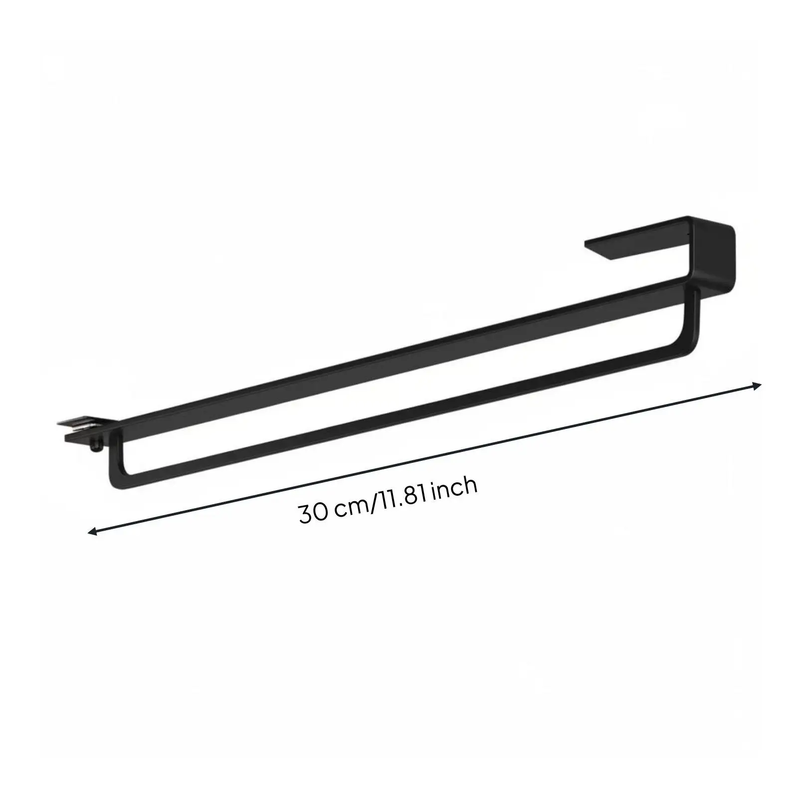 Aluminum Overhead Clothes Hanger Storage Rack for Wardrobe Closet Organizer No Drilling Needed with U Shaped Rail