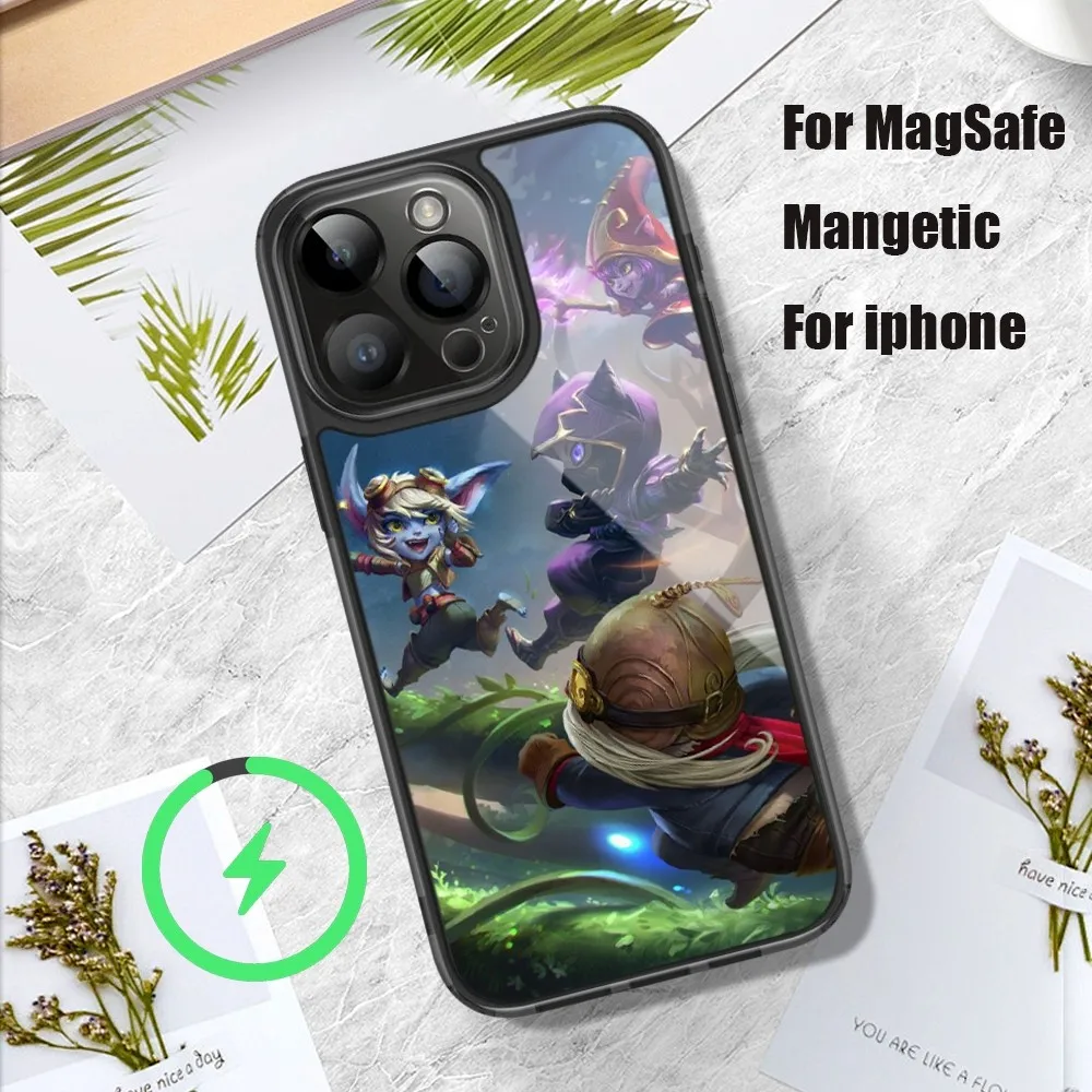 L-League O-Of Legends Game Phone Case For iPhone 11 12 13 14 15 Pro Max Plus Mini Magsafe Magnetic Wireless Charging Shell