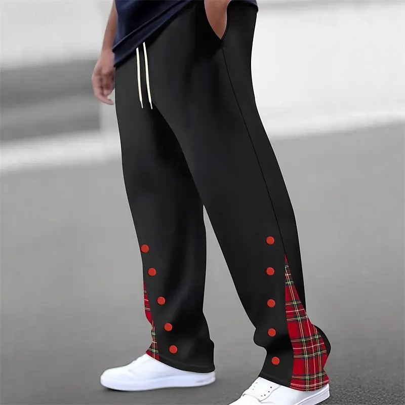 

Men's Sweatpants Trousers Straight Leg Sweatpants Drawstring Pocket Color Block Comfort Sports Outdoor Fashion Pants