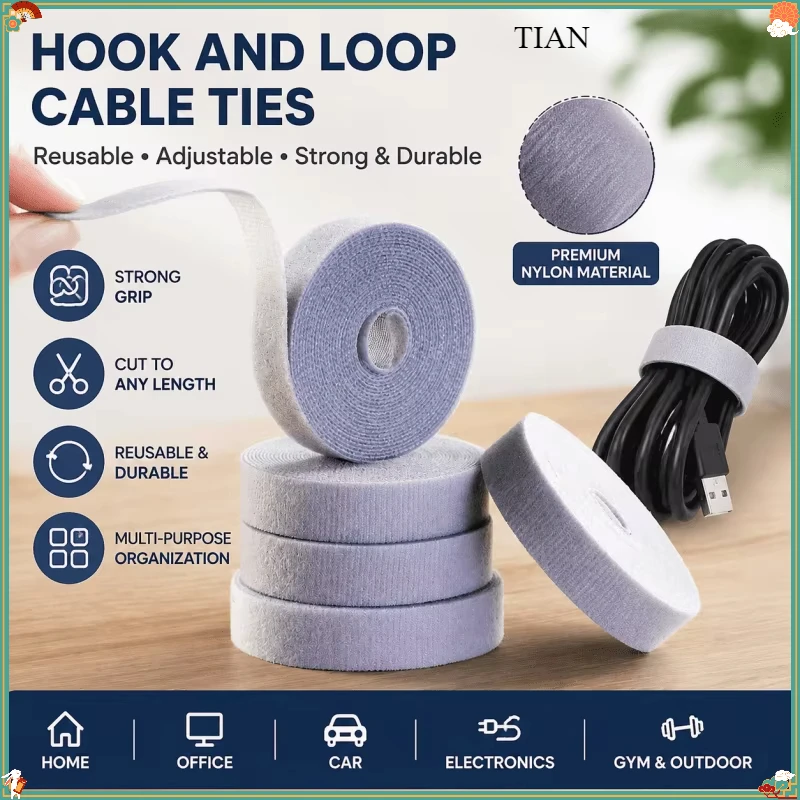 Of Tearable Data Cable Storage Back-to-back Tie Nylon Self-adhesive Hook And Loop Plant Strap Multi-purpose Strap