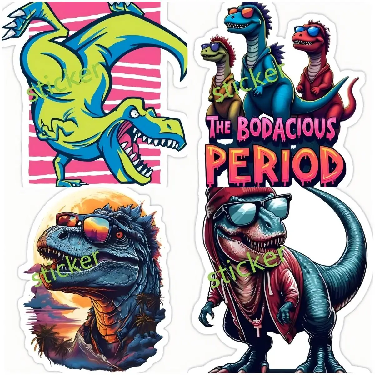 

Dinosaur Sticker Personality Sunscreen Decal Waterproof Windows Vinyl Jdm Decor Accessories
