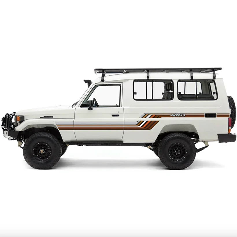 Sport Off Road 4WD Car Stickers Side Waist line Precut Modified Stripes Decal Vinyl Graphics Wrapping for Land Cruiser 75 LC75