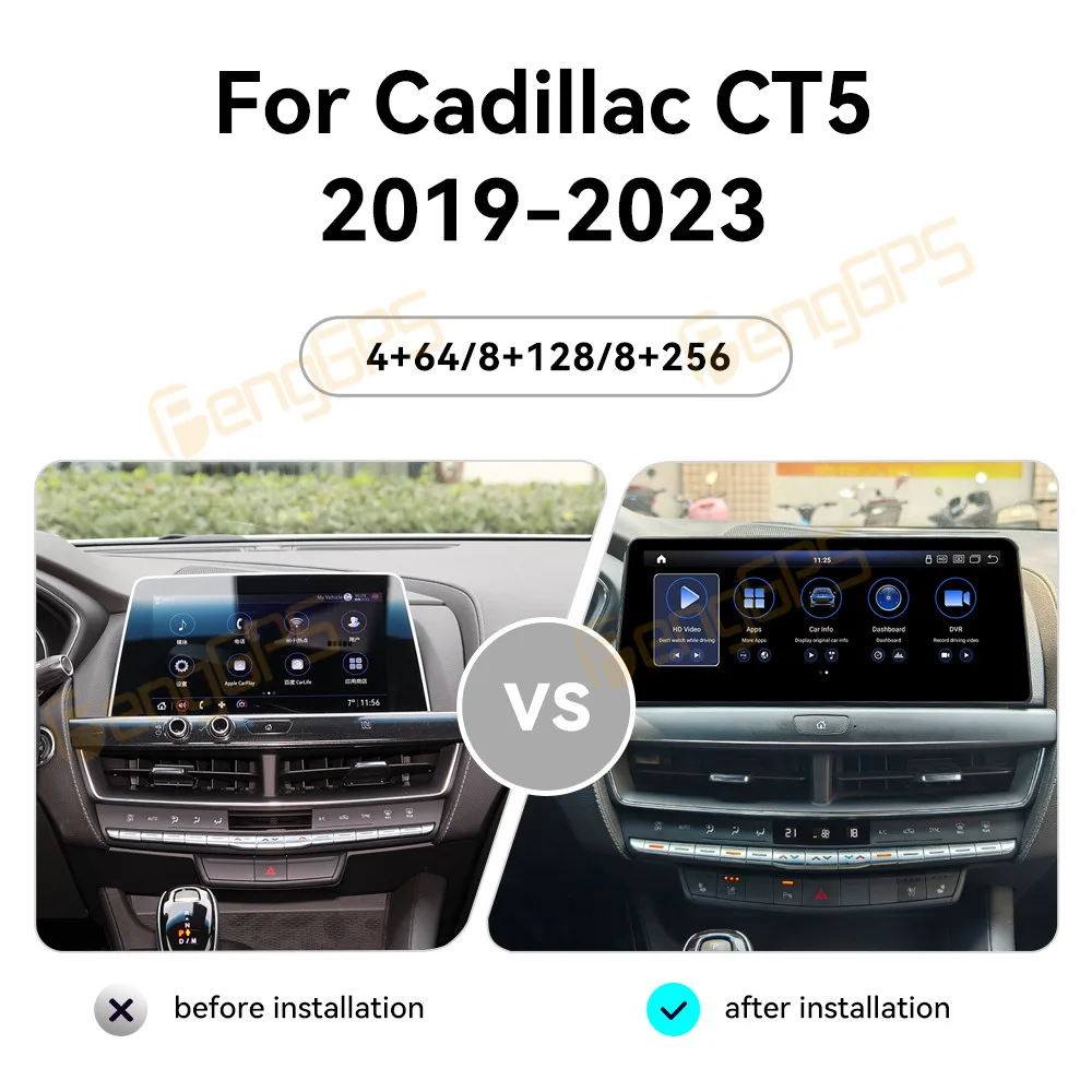 

Car Accessories Android 13 8+256GB 7 Inch For Cadillac CT5 2019-2023 GPS Navigation Multimedia Player Car Radio Hd Screen