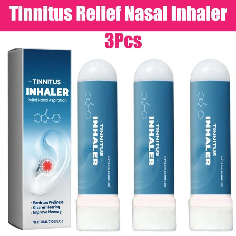 1/3pcs Tinnitus Relief Nasal Inhaler Stick Nasal Aspiration Treatment for Ringing Ears Relieve Ear Discomfort Improves Hearing