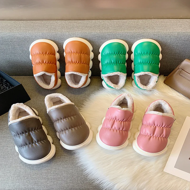 Waterproof Cotton Slippers Women Soft Sole Outdoor Indoor Home Shoes Anti-Slip Fashion Thick Sole Couple Winter Shoes Ladies